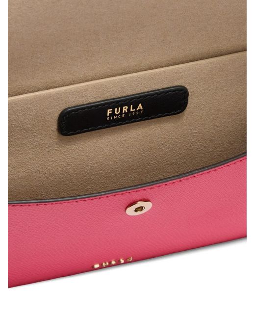 Furla Pink Lea Button Pouch Bag