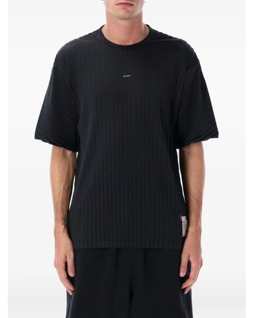 Satisfy Black Pleated T-Shirt for men