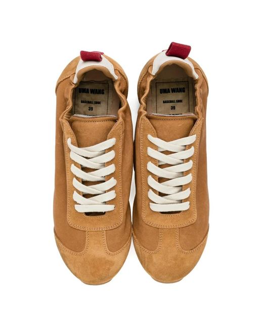 Uma Wang Brown Baseball Sneakers