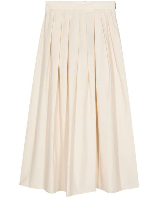 Falda midi Ryanne-WFC Moorer de color Natural