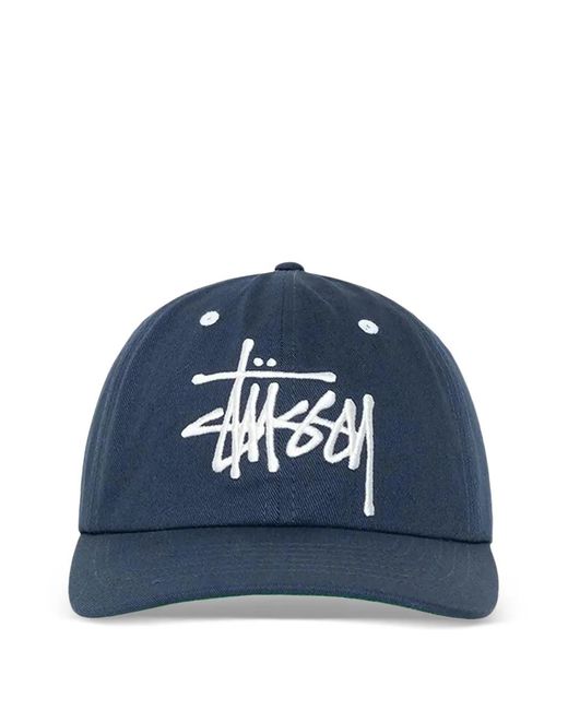 Stussy Blue Logo-Embroidered Snapback Hat for men