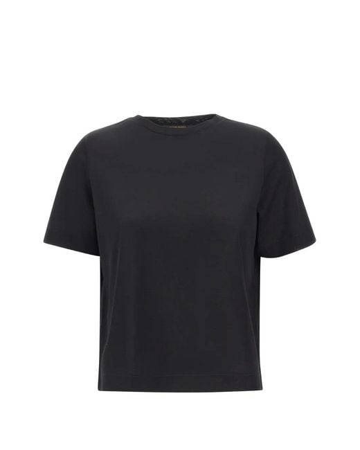 Gran Sasso Black Crew-Neck Short-Sleeve T-Shirt