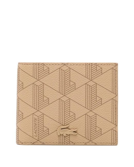 Lacoste Natural Small Logo-Patched Monogram Billfold for men