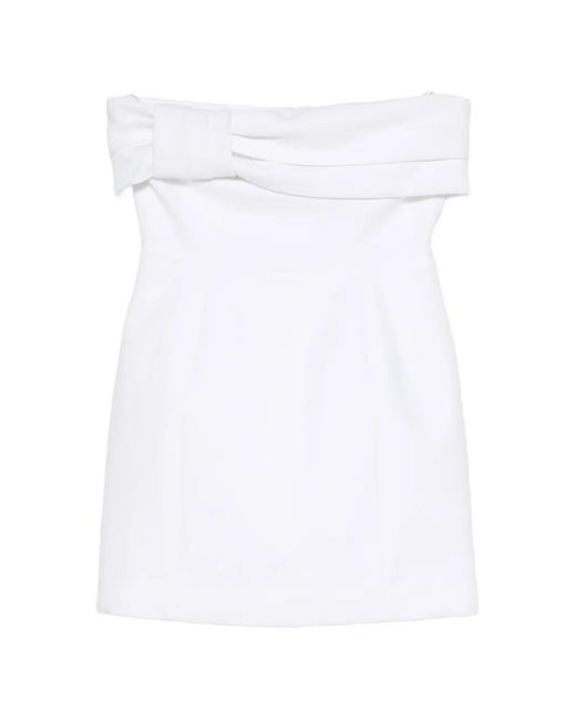 Aniye By White Robe-Bustier Cocktail À Détail Noué