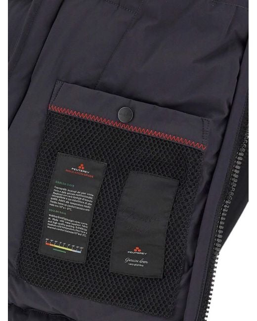 Peuterey Blue Drawstring-Hood Quilted Jacket for men