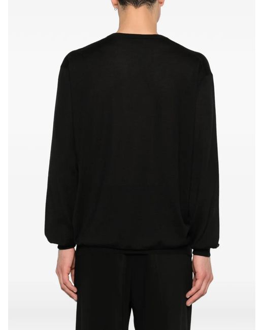 Tom Ford Black V-Neck Fine-Gauge Sweater for men