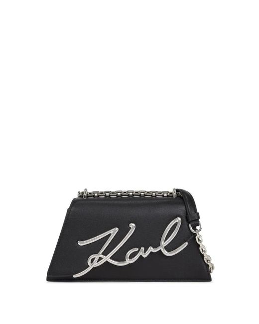 Karl Lagerfeld Signature ショルダーバッグ Black