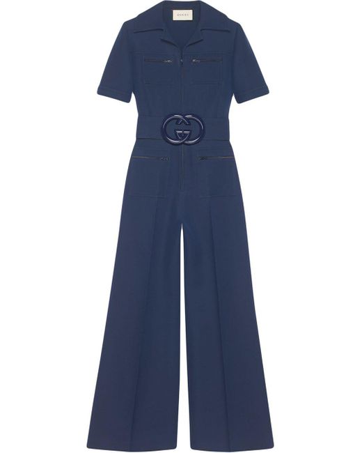 blue gucci jumpsuit