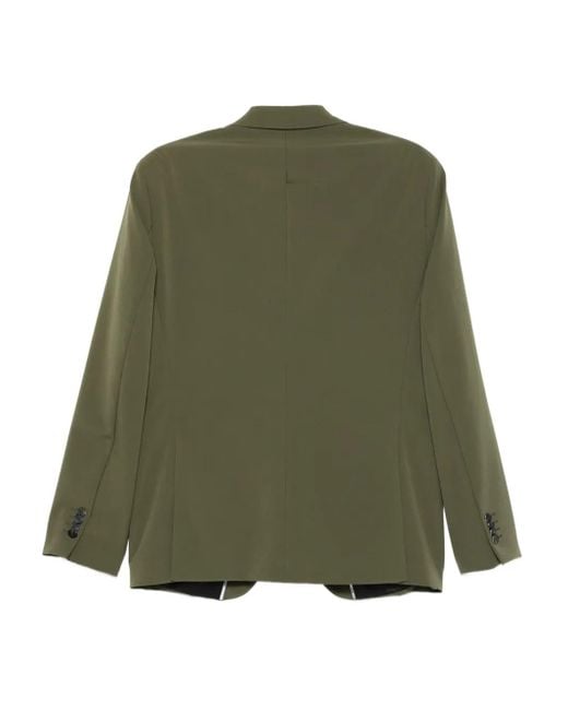 Karl Lagerfeld Green Three-Button Notched-Lapel Jacket for men