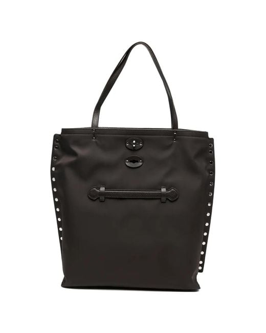 Zanellato Black Medium A'Spasso Tote Bag