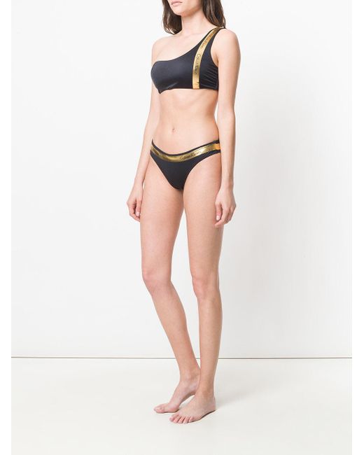 Calvin Klein One Shoulder Bikini Top in Black | Lyst Canada