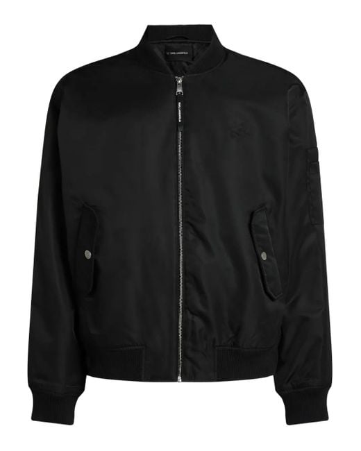 メンズ Karl Lagerfeld ボンバージャケット Black