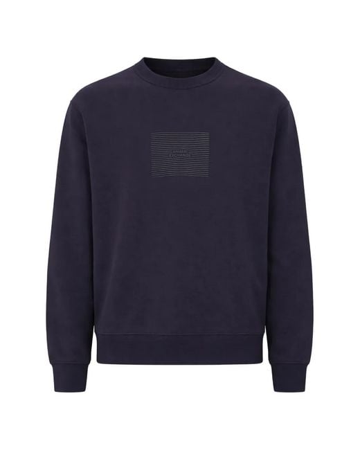 ARMANI EXCHANGE Blue Logo Detail Sweatshirt for men