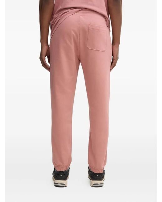 HUGO Pink Logo-Print Track Pants for men