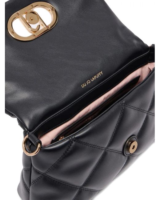 Liu Jo Black Mittelgroße Lapuffy Schultertasche Mit Steppung