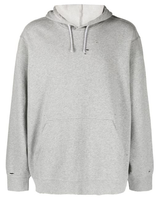 Hoodie en coton à logo brodé Givenchy pour homme en coloris Gray