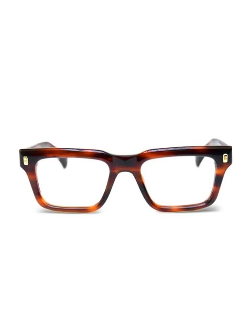 Kiurv Brown Ferruccio Brille Mit Eckigem Gestell