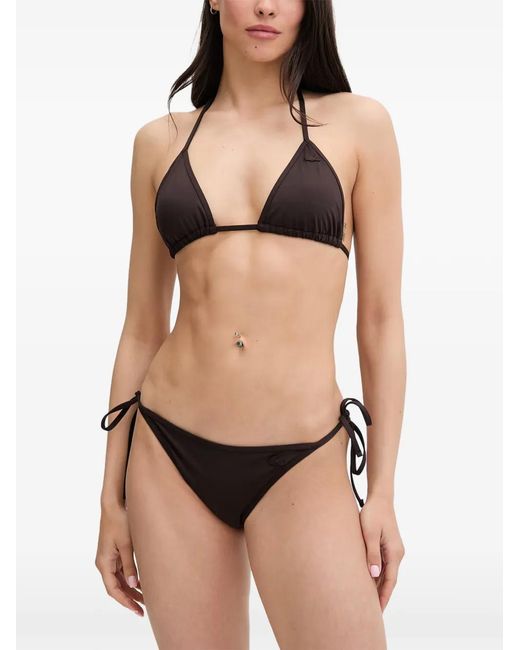 Lacoste Black Logo-Patch Bikini