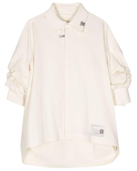 Maison Mihara Yasuhiro Natural Roll-up Sleeve Cotton Shirt