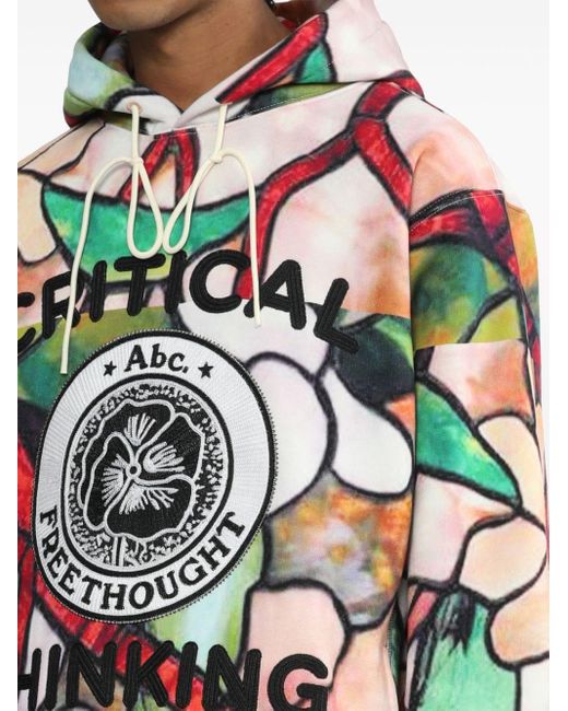Advisory Board Crystals Red Stained Glass-print Hoodie for men