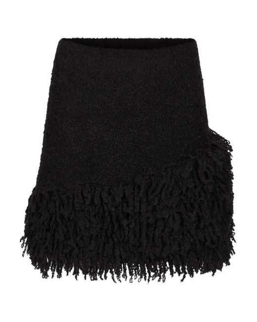 Nina Ricci Black Minirock Mit Fransen