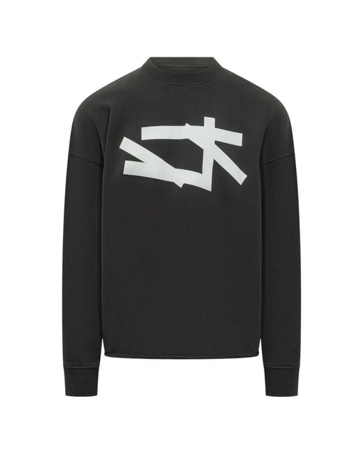 44 Label Group Black Crew-Neck Sweatshirt for men