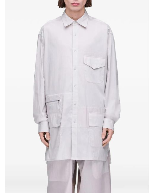 Y-3 White Patch-Pocket Shirt for men