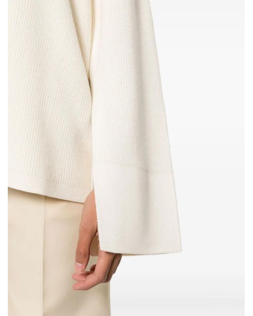 Aeron White Priam Ribbed Jumper