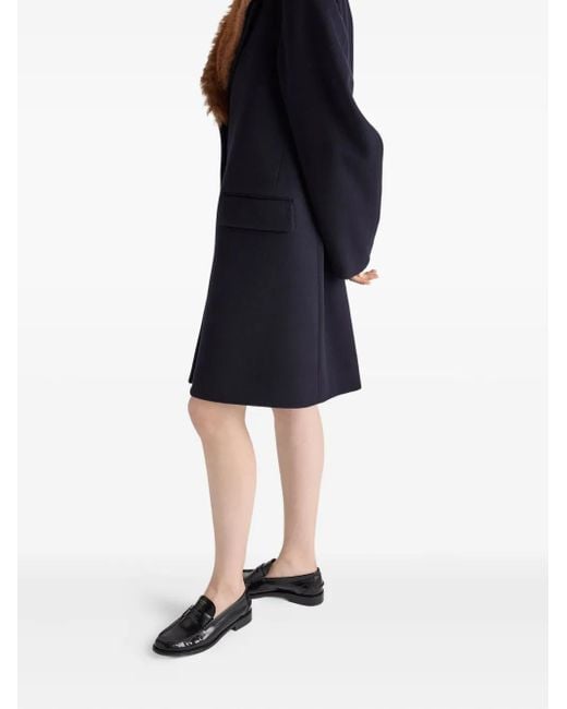 Prada Blue Single-Breasted Cloth Coat