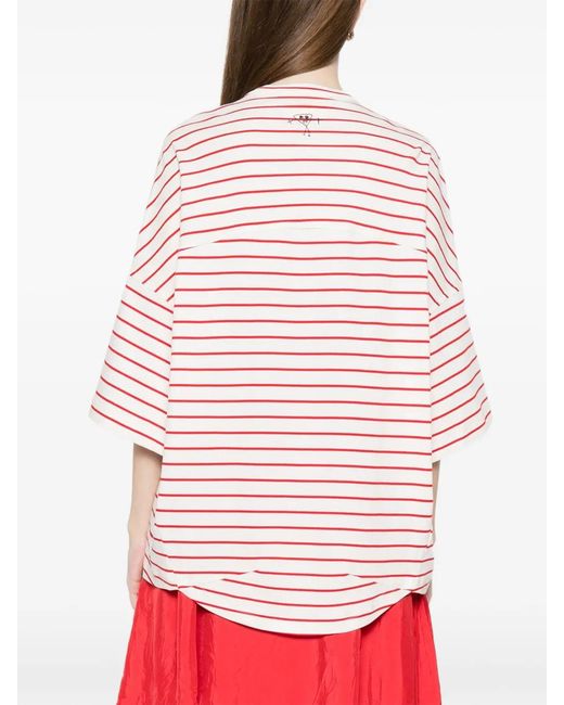 Plan C Pink Striped Short-Sleeve T-Shirt