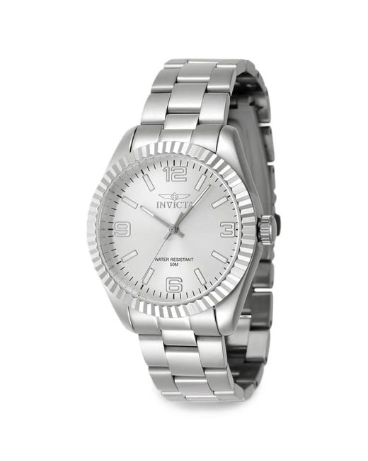 INVICTA WATCH Gray Specialty 36Mm Fluted Bezel Watch