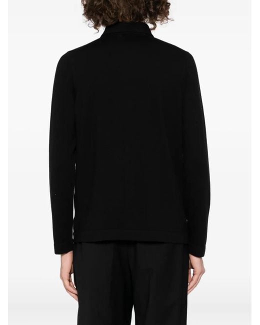 Tagliatore Black Buttoned Shirt for men