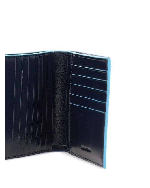 Piquadro Blue Leather Wallet for men