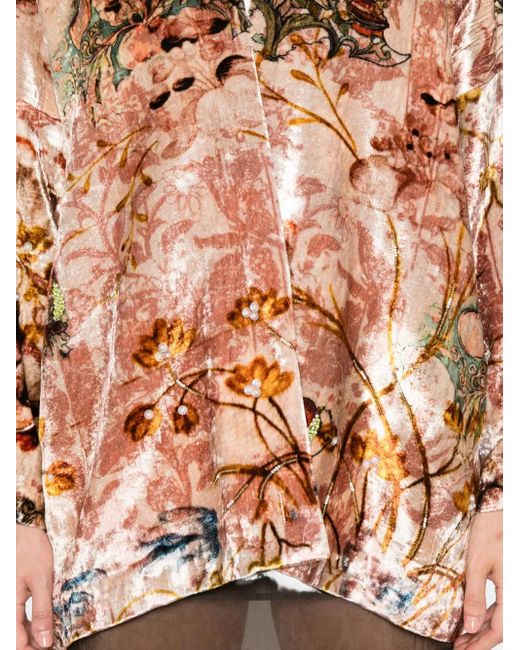 Yavi Pink Jacke mit Blumen-Print