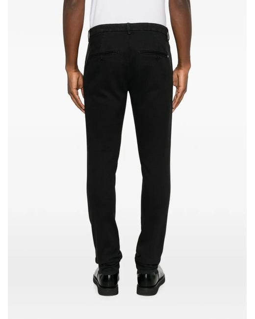 Dondup Black Slim-Fit Trousers for men