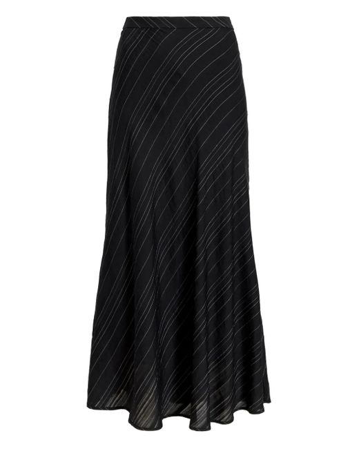 Proenza Schouler Black Gewebter Kaia Midirock mit Streifen