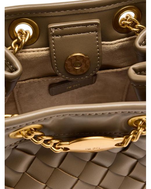 JW PEI Brown Yara Woven Bucket Bag