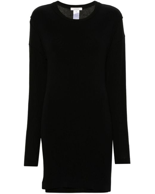Lemaire Layered Cotton Mini Dress Black
