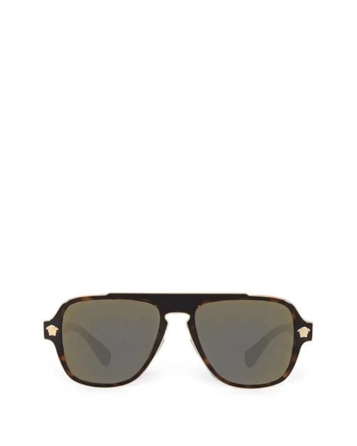 Versace Brown Square-Frame Sunglasses for men