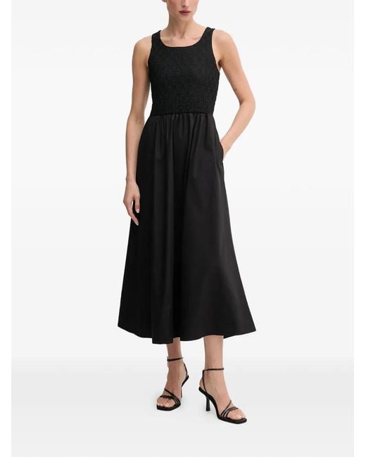 Bardot Black Brony Floral-Pattern-Detail Midi Dress