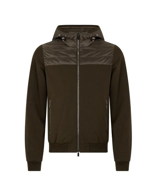 Chaqueta Con Cremallera Y Capucha Moorer de hombre de color Green