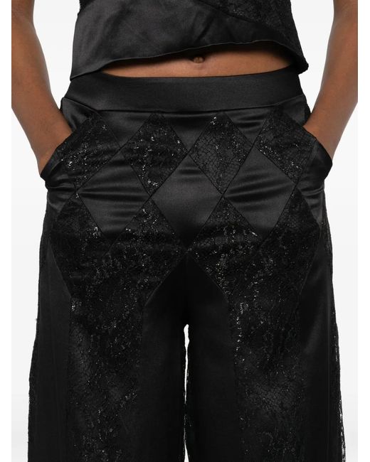 Botsi Black Lace Panel Trousers