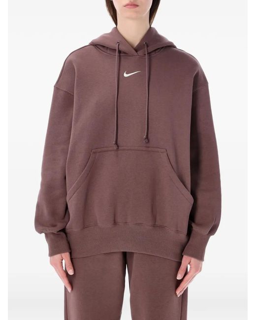 Nike Purple Hoodie À Détail De Logo