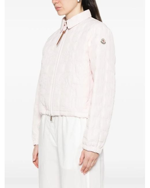 Moncler Pink Collar Zip Jacket