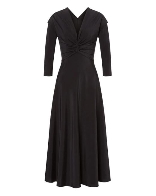 Alberta Ferretti Black Stretch-Silk Dress