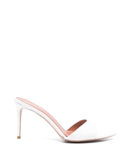 Castagna White Alixia Pointed Heeled Sandals