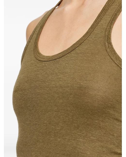 Isabel Marant Green Linen Tank Top