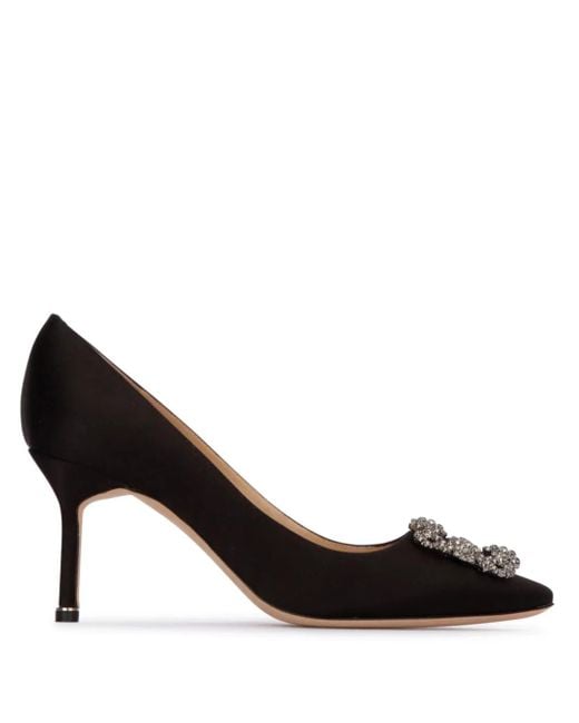 Manolo Blahnik Black 70Mm Hangisi Pumps