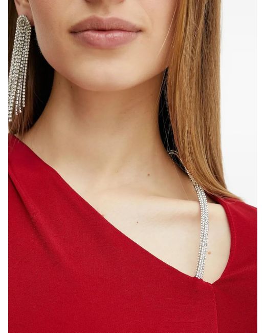 Hervé Léger Abby ビジュートリム ドレス Red