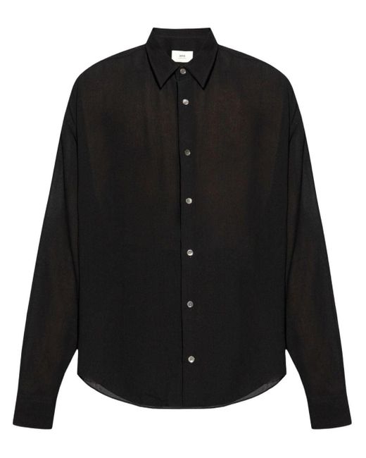 AMI Black Ami De Coeur Button-up Shirt for men